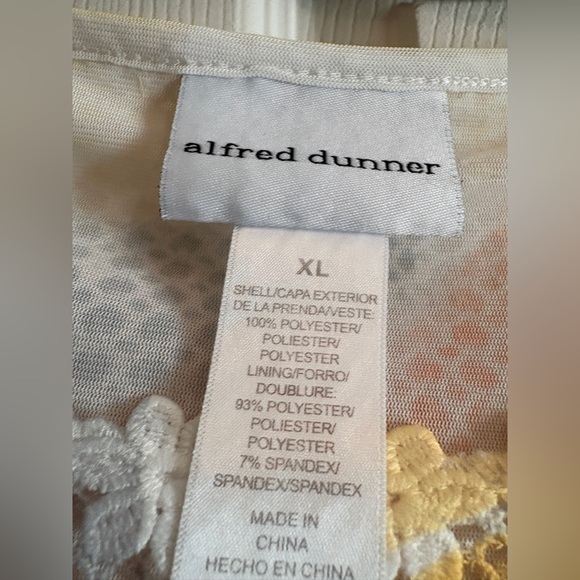 Alfred  Dunner Women's Multicolor Crochet Top - Picture 2 of 2